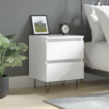 Mesita de noche madera contrachapada 40x35x50 cm para salón