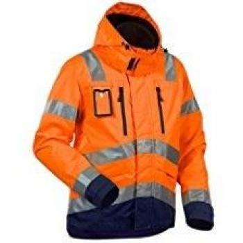 Giacca Funzionale Alta Visibilità Unisex Arancione/Blu Marine 2XL