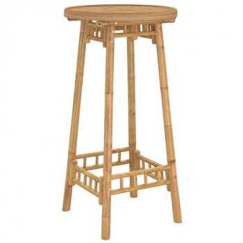 VidaXL Round Bamboo Bar Table for Outdoor Use Ø55x100 cm