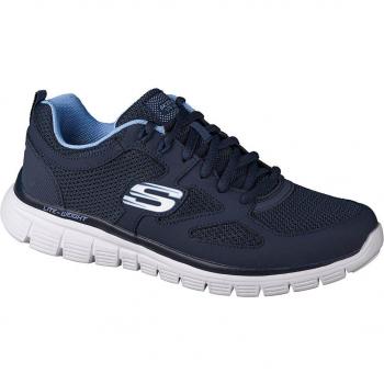 Zapatillas Skechers Burns Marino para hombre de piel y malla