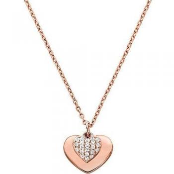 Collar de plata rosa Michael Kors con circonitas