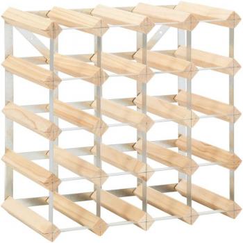 Soporte para Vinos de Madera y Acero Galvanizado