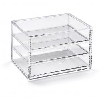 OSCO Sleek Clear Acrylic Three-Drawer Cabinet