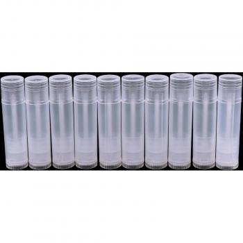 Accessoires cosmétiques : 10 tubes de baume à lèvres transparents
