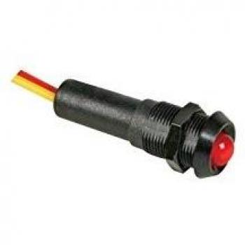Luce a LED 12V Rosso, Design Nero