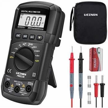 AC/DC Digitalmultimeter Ueznirn 4-Funktionen (Volt, Ampere, Ohm, Temp.)