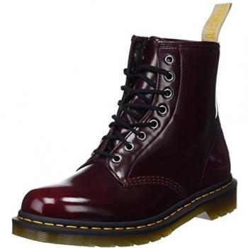 Dr. Martens Vegan 1460, Bottes Classiques, Rouge Bordeaux, 36