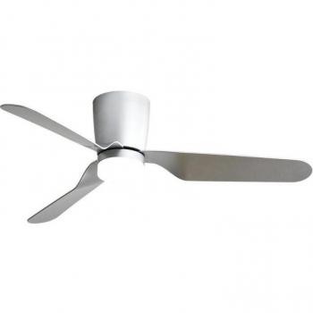 Ventilador de Techo con Luz FABRILAMP 18W DC Kochi Níquel 3 Aspas Plata 5 Velocidades