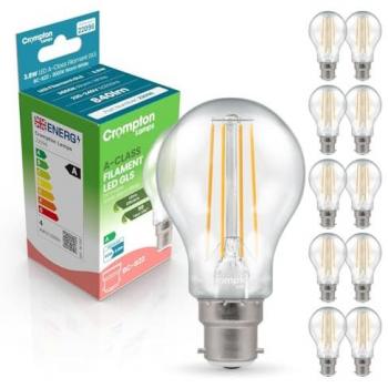 WarmBeam GLS LED 3.8W Dimmable Bundle – Clear, A‑Class