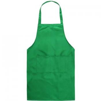 Solid Color Apron with Pocket for Cooking