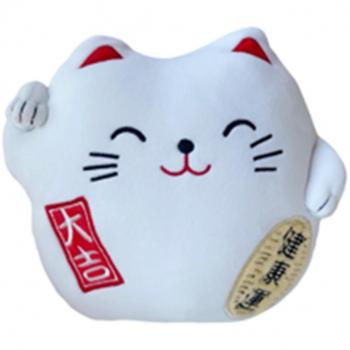 Peluche gato de la suerte Lucky Cat Blanco 20 cm