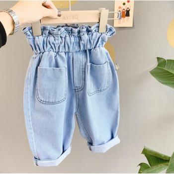 Mädchen Denim Hosen hohe Taille 1-6 Jahre