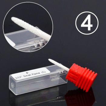 WUF 7 Types Ceramic Nail Drill Bit 3/32 for Electric Nail Drill