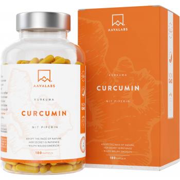 AAVALABS Kurkuma‑Exzellenz: 180 Kapseln mit 95 % Curcumin und Piperin
