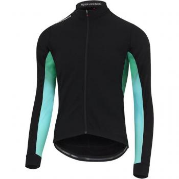 Maglietta Finisseur Core di Cotone Riciclato a Maniche Lunghe Nero Verde Taglia XXL