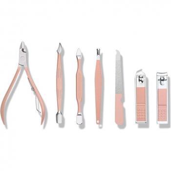 Kit Beauté Ongles 7 pièces – Coupe-Ongles, Ciseaux, Pince à Épiler, Oreille, Cuillère