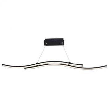 3000K Black LED Onda Bar Pendant Light