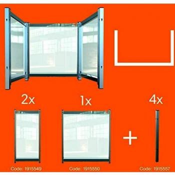 Nobo Social Distancing Screen, 1.65 m High Clear PVC Protective Desk Divider