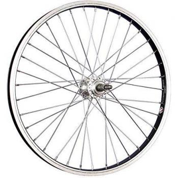 Fietswiel 20 inch achter met schroefkrans roestvrij staal 406-19 zwart