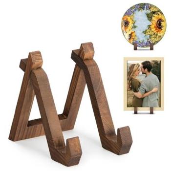 Assiette Cadre Décorative ANBOXIT – Porte-Plaque en Bois