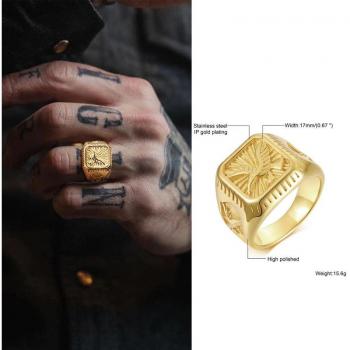 Bald Eagle Csignet Ring for Men
