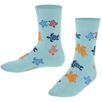 Vilebrequin Youth Turtle Rainbow Crew Socks – Blue (31‑34)