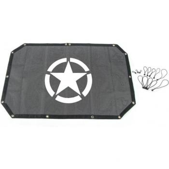 Durable Full Top Cover Mesh Sun Shade for Jeep Wrangler JK JKU with UV Protection and Storage Pockets 2/4 Door