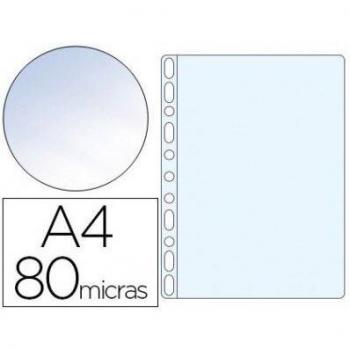 A4 Funda Q-Connect Multitaladro 80 MC Cristal