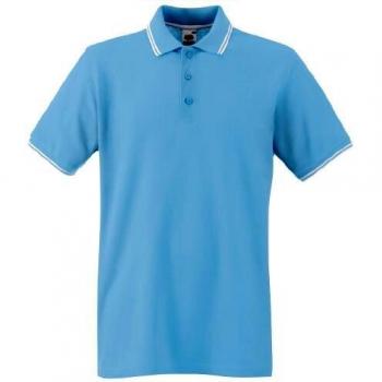 Fruit of the Loom Men’s Sky/White Polo Shirt XL