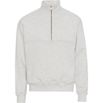 Pull couleur pastel 1/4 zip standard organique mélange flocons de neige