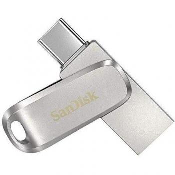 SanDisk Ultra Dual Drive Luxe 64GB USB Type-A/Type-C 3.2 Gen 1 Stainless Steel Flash Drive