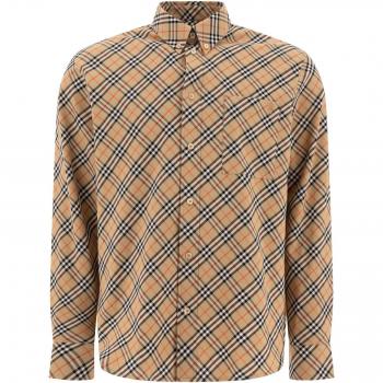Pull-over T-shirt beige en coton, version homme Burberry