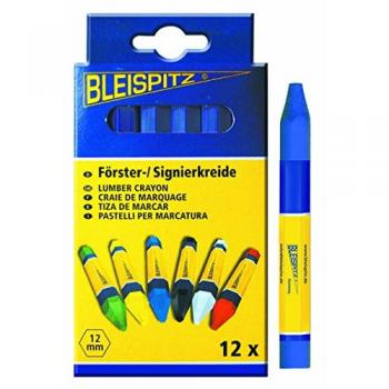 Caisse de 12 crayons de marquage bleu, utilisable sur surfaces sèches et humides