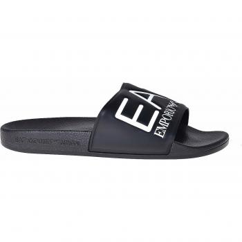 Emporio Armani Ea7 Ciabatte Unisex Big Logo Nero Sandali E Ciabatte