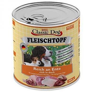 Classic Dog Dose Adult Fleischtopf Pur Reich an Ente 800g