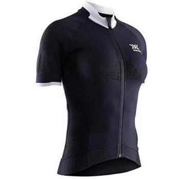 Maglia Ciclismo Donna X-Bionic Regulator Maniche Corte Zip Nero Bianco M
