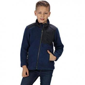 Forro polar Regatta para niños, con cremallera completa, color prusiana/azul marino, talla 13 años
