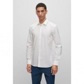 Hugo Elisha02 Herren Hemd Weiß Extra Slim Fit Größe 41