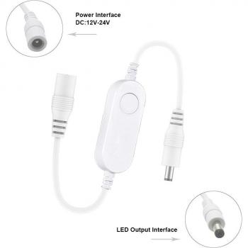 Tuya Dimbare LED Strip Controller, Enkel Kleur, 5V/12V/24V, Compatibel met Alexa Echo