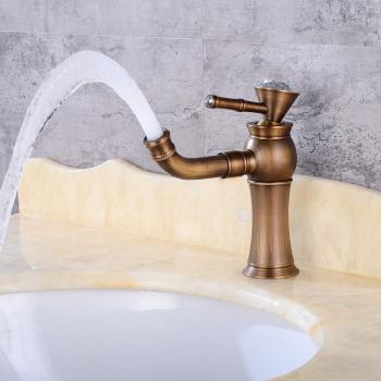 Single Handle Gold Bathroom Faucet