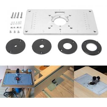 700C Aluminum Router Table Insert with 4 Screws for Woodworking