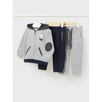 Set de Chándal Mayoral 2815 Gris para Niña con Capucha y Dos Pantalones
