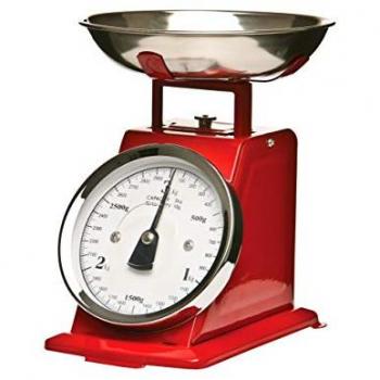 Orsina Retro 3kg Red Kitchen Scale – Classic Vintage Design