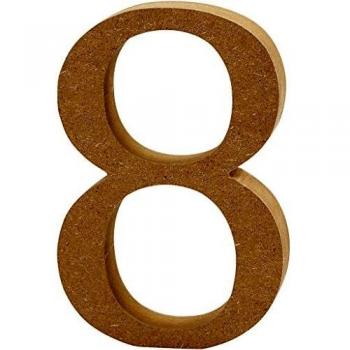 Kreative Zahl 8 aus Holz