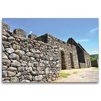 Exklusive Leinwand 120 x 80 cm: Machu Picchu, CALVENDO Premium mit Frank Büscher Druck
