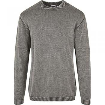 URBAN CLASSICS Rundhalspullover Urban Classics Herren Washed Sweater