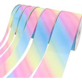 Ruban Zephyr arc-en-ciel gros grain, 3 m, emballage et décoration de Noël