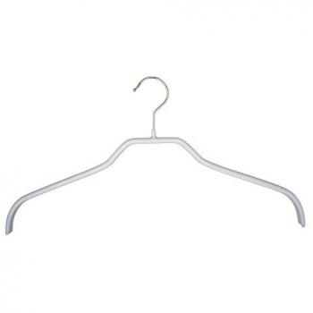 Silhouette F MAWA – 10 Stück, weißer Metallkleiderbügel, B = 41 cm, H = 20 cm, T = 1 cm