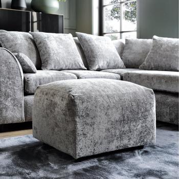 Harriet Crushed Chenille Pouf