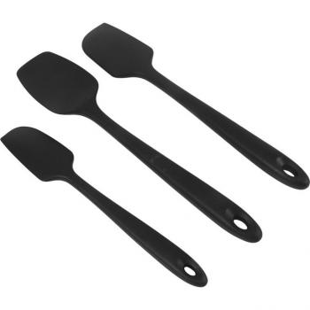 Heat-Resistant Black Silicone Spatula Set